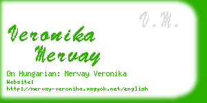 veronika mervay business card